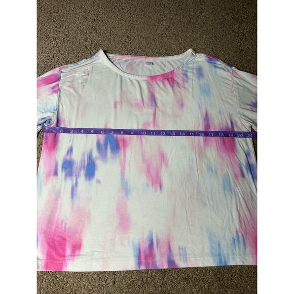 Women’s Medium Old Navy Cropped Flowy Tie Dye T-Shirt - Picture 3 of 5